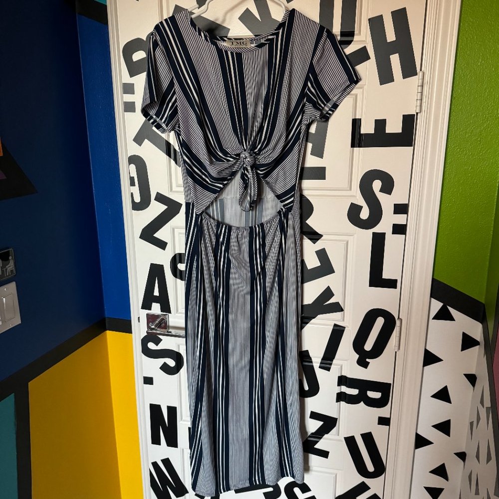 Front Tie Cutout Dress